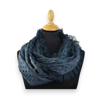 Snood Élégance Dentelle Marine