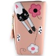 Portefeuille vieux rose chat