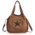 Sac Stella Vintage Camel Toile Étoile
