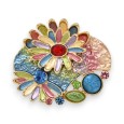 Broche Fleur Marguerite Multicolore