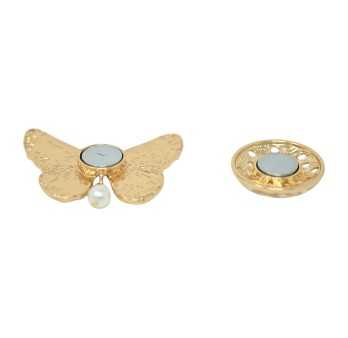 Broche Magnétique Papillon Arc-en-Ciel Perle
