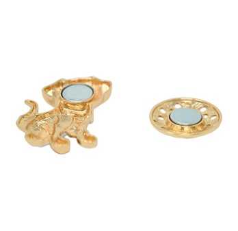 Broche Chiot Blanc et Roux Magnétique