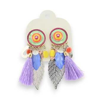 Boucles d'oreilles clips Ikita Multicolore