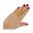Bague acier inoxydable Spirale Dorée Ajustable