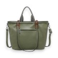 Sac à Main Donna Aléssia Bi-Matière Kaki & Blanc
