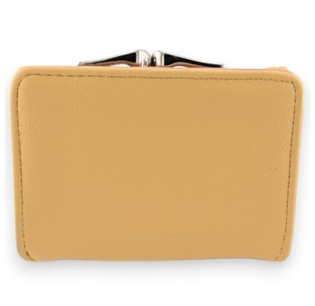 Petit portefeuille compact chat moutarde