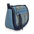Sac bandoulière Mélanie Paris Motif Chevron Bleu
