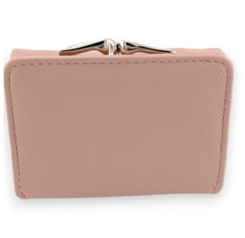Petit portefeuille compact vieux rose