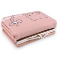 Petit portefeuille compact vieux rose