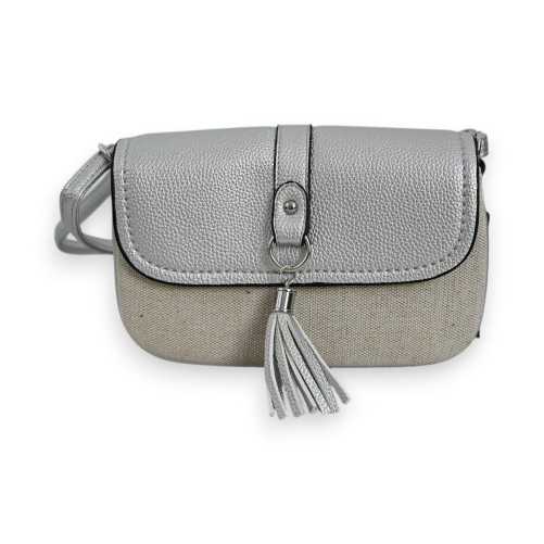 Sac bandoulière Mélanie Paris Vintage Lin et argenté