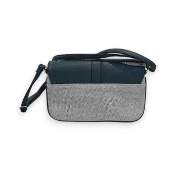 Sac bandoulière Mélanie Paris Bi-matière Bleu Pétrole