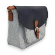 Sac bandoulière Mélanie Paris Lin Marine Lurex