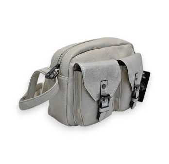 Sac Bandoulière Mélanie Paris Double Poches Beige