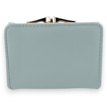 Petit portefeuille compact chat bleu ciel