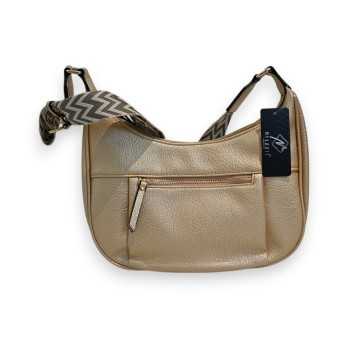 Sac Bandoulière Forme Banane Doré Mélanie Paris
