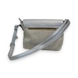 Sac Bandoulière Cartable Mélanie Paris Argenté Lin