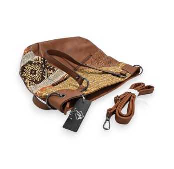 Sac à main Mélanie Paris Patchwork Camel