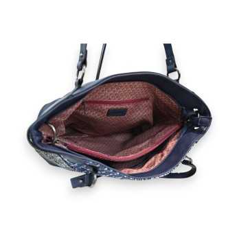 Sac à main Mélanie Paris Patchwork Bleu Marine