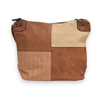 Sac bandoulière patchwork Mélanie Paris Camel