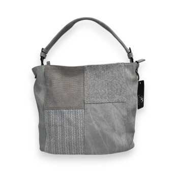 Sac à main patchwork Mélanie Paris gris