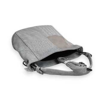 Sac à main patchwork Mélanie Paris gris