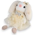 Porte-clés petit lapin blanc tutu blanc étoile
