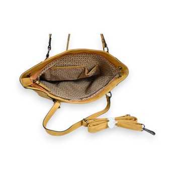 Sac à main patchwork Mélanie Paris Moutarde