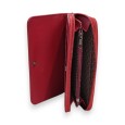 Portefeuille Mélanie Paris Rouge Motif Ajouré Argenté