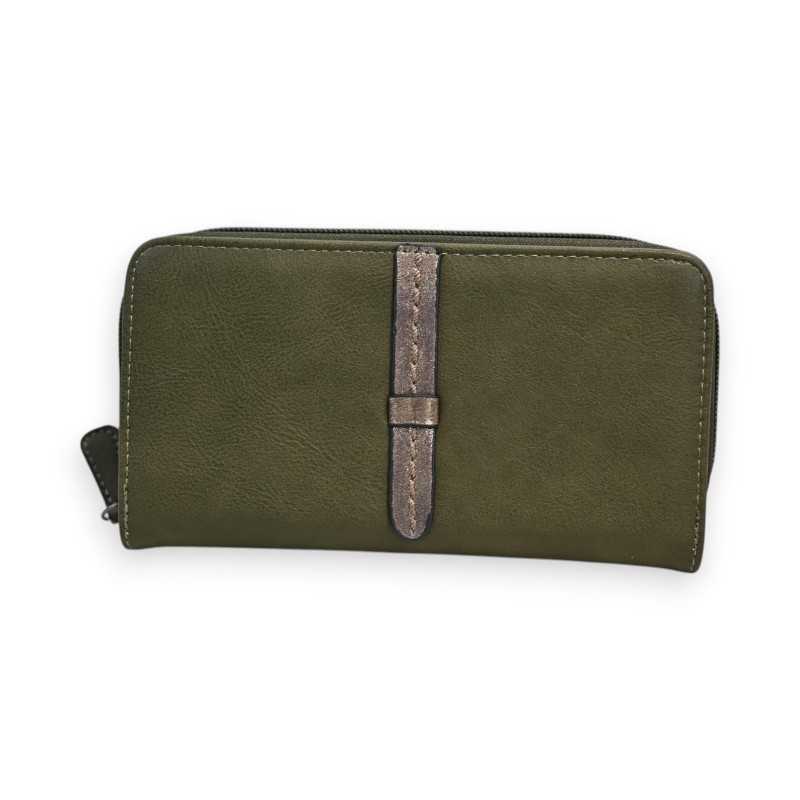 Portefeuille Élégance Kaki Mélanie Paris