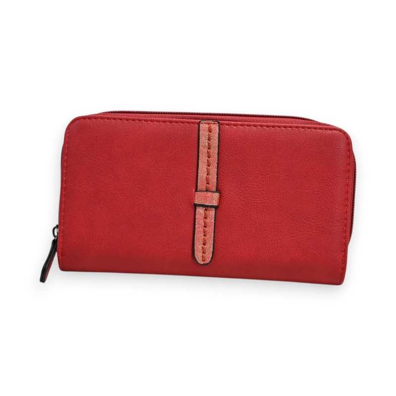 Portefeuille Rouge Élégant Mélanie Paris