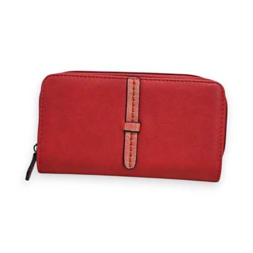 Portefeuille Rouge Élégant Mélanie Paris
