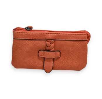 Portefeuille Multipoches Orange Mélanie Paris