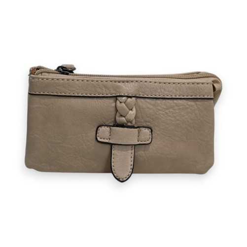 Portefeuille Multi-Poches Mélanie Paris Beige Taupe