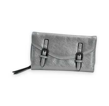 Portefeuille Argenté Mélanie Paris Double Sangle