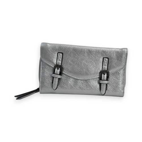 Portefeuille Argenté Mélanie Paris Double Sangle