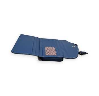 Portefeuille Élégance Mélanie Paris Bi-matière Bleu Marine