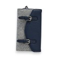 Portefeuille Élégance Mélanie Paris Bi-matière Bleu Marine