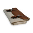 Portefeuille Bi-matière Élégance Mélanie Paris Beige et Camel