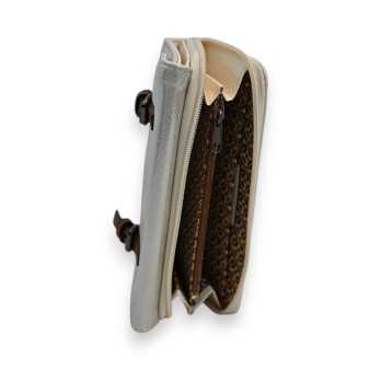 Portefeuille Mélanie Paris Elegant Beige et argenté