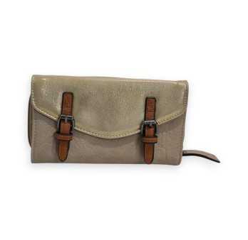 Portefeuille Élégance Mélanie Paris Taupe & Or