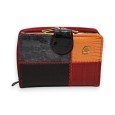 Portefeuille Patchwork Tricolore Cuir Premium