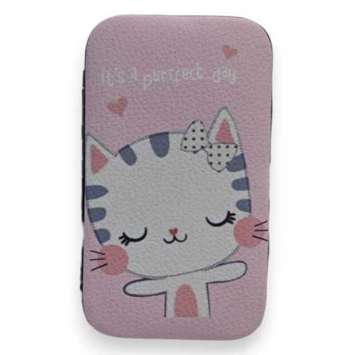 Set Manucure Chat Kawaii Rose 6 Pièces