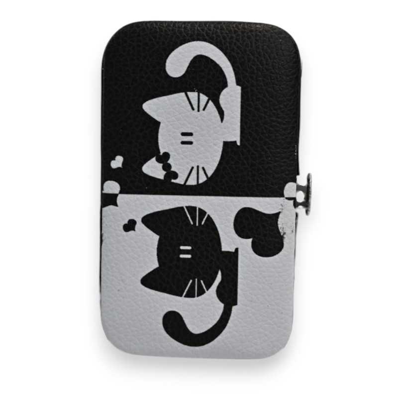 Set de Manucure Chat Noir et Blanc 6 Pièces