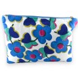 Pochette CHANCE grosse fleur bleu