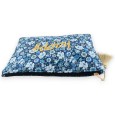 Pochette HAPPY coton fleurs nuance bleu