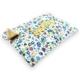 Pochette HAPPY liberty bleu vert rose