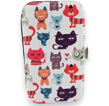 Set manicure petit chaton multicolore