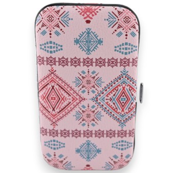 Set de manicure forme géométrique rose et vert