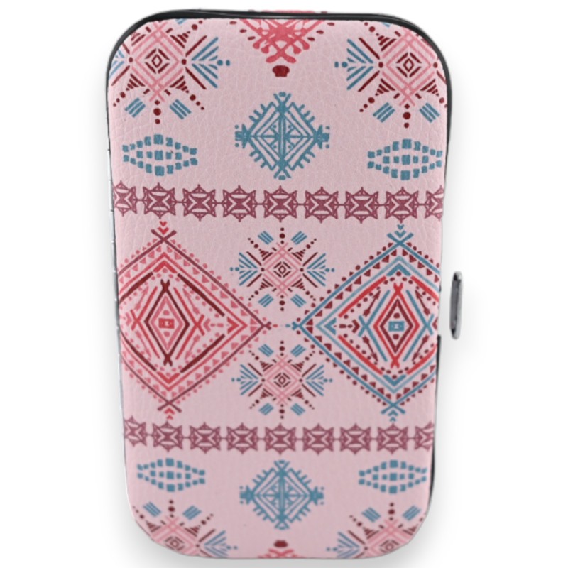 Set de manicure forme géométrique rose et vert