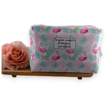 Trousse de toilette flamant rose